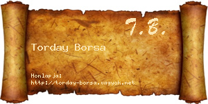 Torday Borsa névjegykártya
